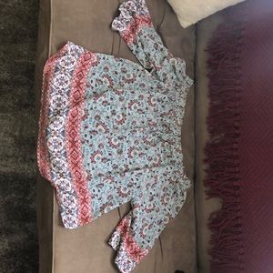 Boho shoulder less Shirt